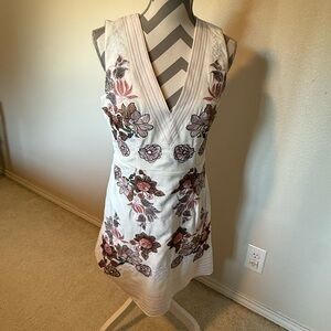 NWT Foxiedox White Floral Cut out Mini Dress